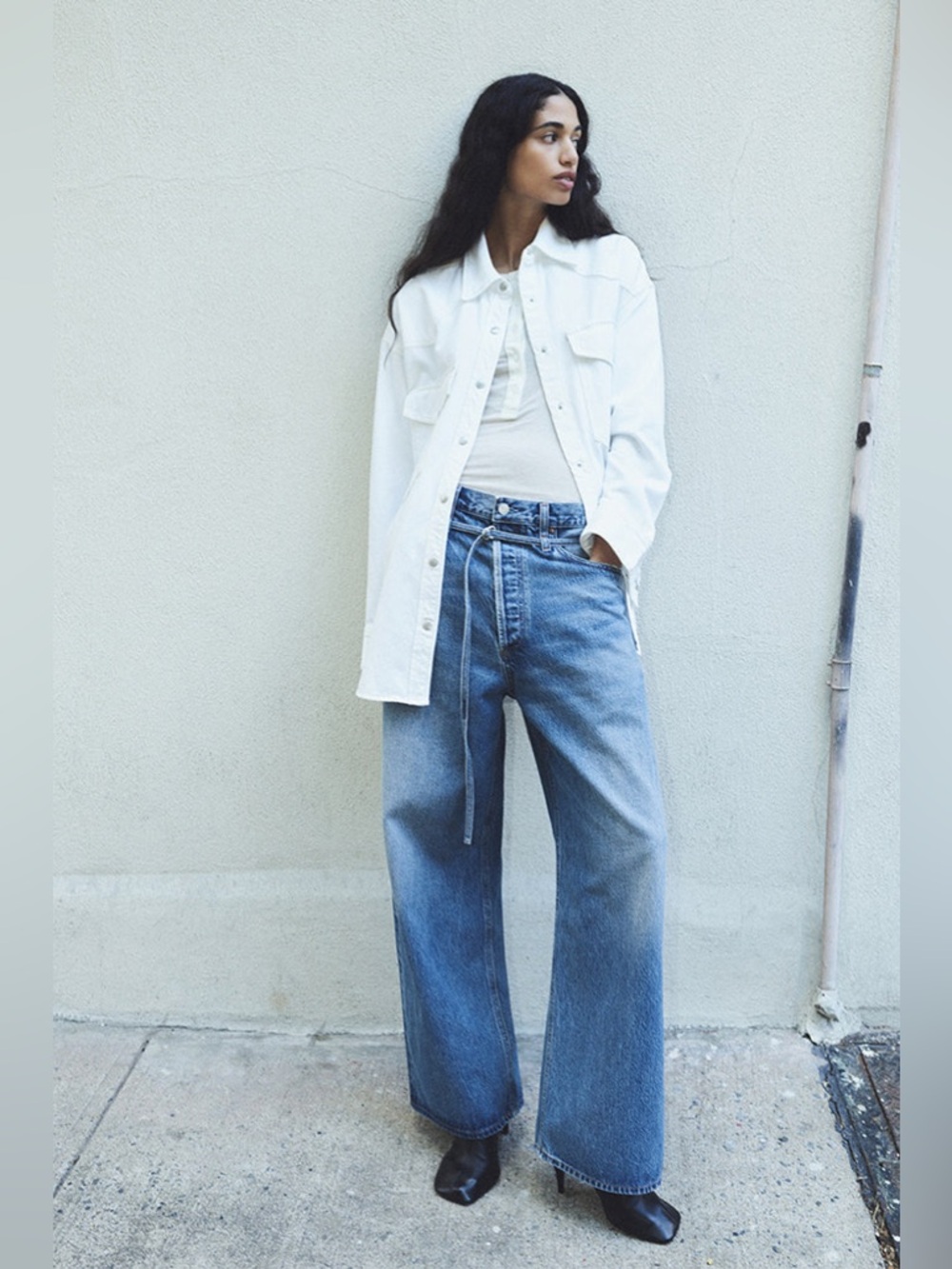 NWT Agolde Emmi Baggy Belted Jeans Intuituon